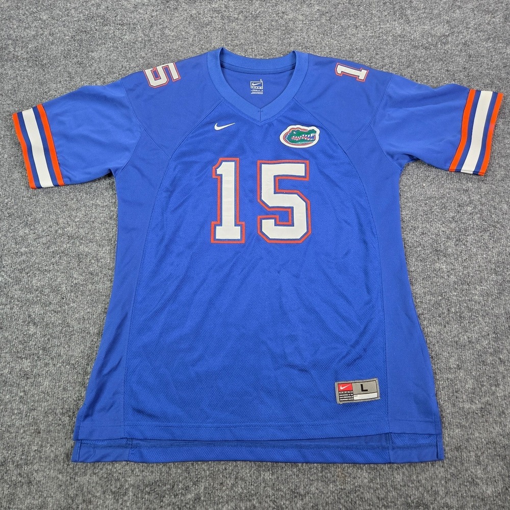 Florida Gators Football Jersey Womens Large Blue NCAA Tim Tebow 15 Nike College